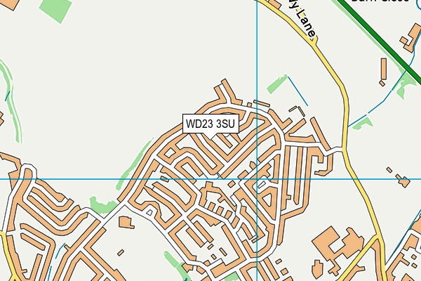 WD23 3SU map - OS VectorMap District (Ordnance Survey)