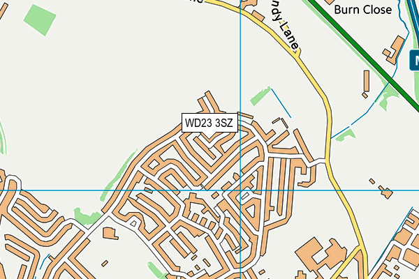 WD23 3SZ map - OS VectorMap District (Ordnance Survey)