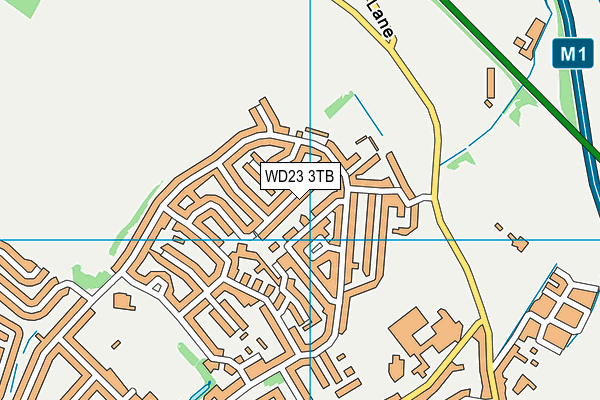 WD23 3TB map - OS VectorMap District (Ordnance Survey)