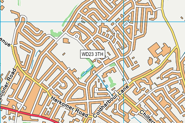WD23 3TH map - OS VectorMap District (Ordnance Survey)