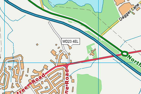 WD23 4EL map - OS VectorMap District (Ordnance Survey)