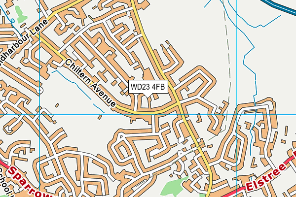 WD23 4FB map - OS VectorMap District (Ordnance Survey)