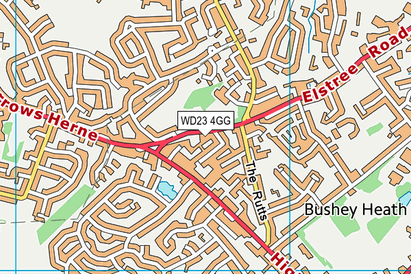 WD23 4GG map - OS VectorMap District (Ordnance Survey)