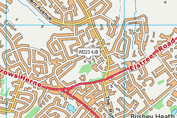 WD23 4JB map - OS VectorMap District (Ordnance Survey)