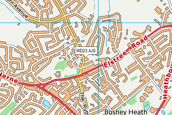 WD23 4JS map - OS VectorMap District (Ordnance Survey)