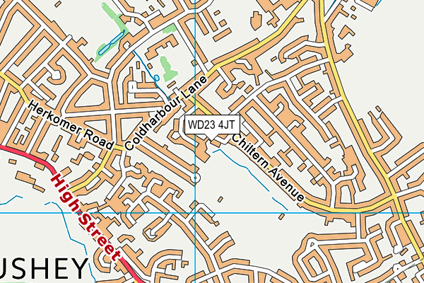 WD23 4JT map - OS VectorMap District (Ordnance Survey)