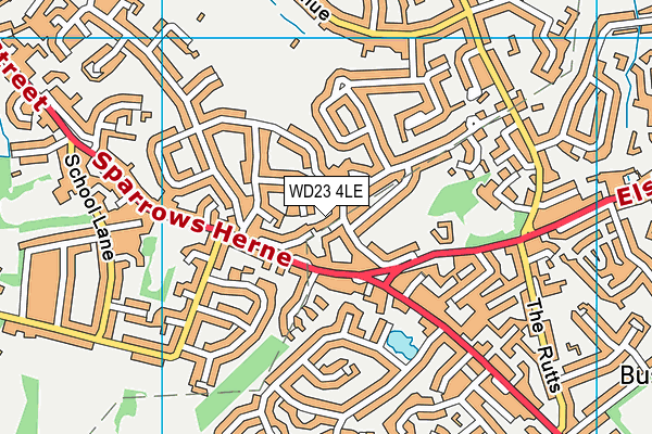 WD23 4LE map - OS VectorMap District (Ordnance Survey)