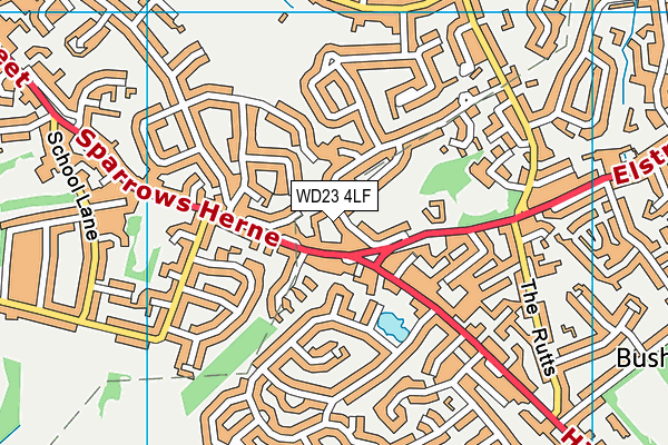 WD23 4LF map - OS VectorMap District (Ordnance Survey)