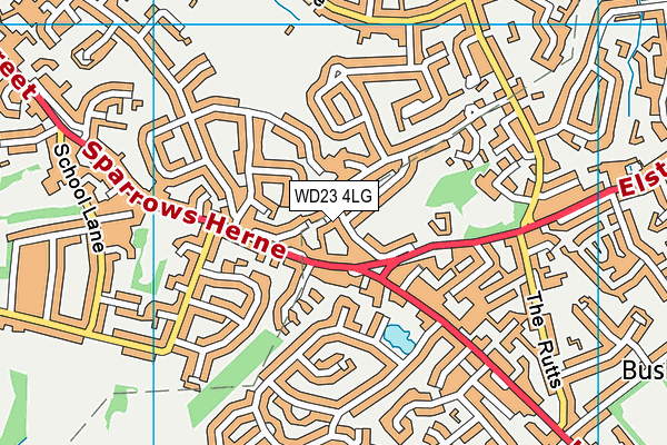 WD23 4LG map - OS VectorMap District (Ordnance Survey)