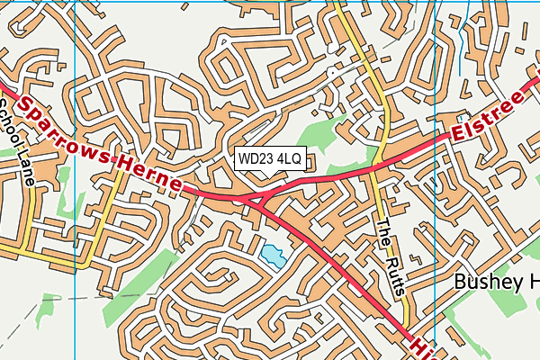 WD23 4LQ map - OS VectorMap District (Ordnance Survey)