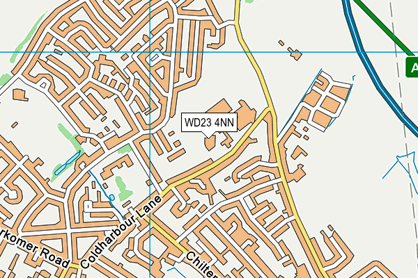 Meadow Wood School map (WD23 4NN) - OS VectorMap District (Ordnance Survey)
