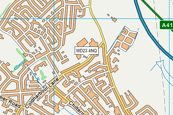 WD23 4NQ map - OS VectorMap District (Ordnance Survey)