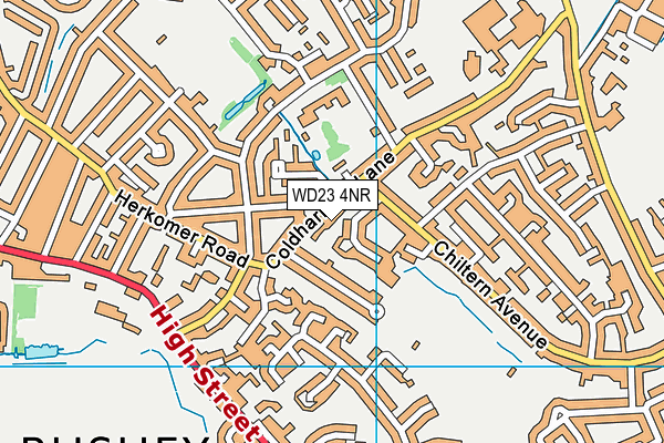 WD23 4NR map - OS VectorMap District (Ordnance Survey)