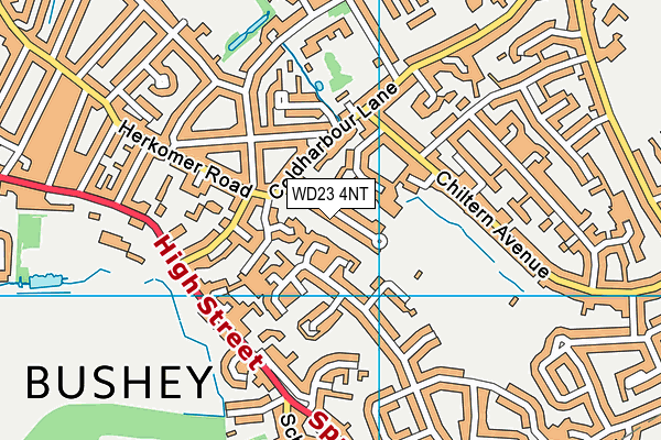 King George V Playing Field (Bushey) map (WD23 4NT) - OS VectorMap District (Ordnance Survey)