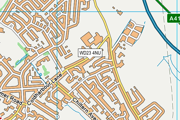 WD23 4NU map - OS VectorMap District (Ordnance Survey)