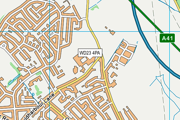 Bushey Meads School map (WD23 4PA) - OS VectorMap District (Ordnance Survey)