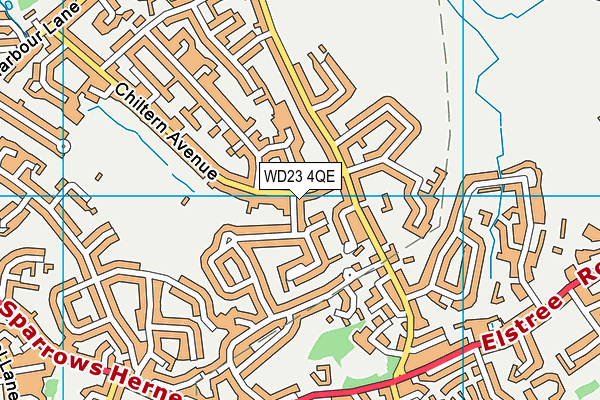 WD23 4QE map - OS VectorMap District (Ordnance Survey)