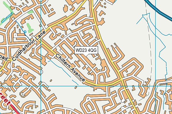 WD23 4QG map - OS VectorMap District (Ordnance Survey)