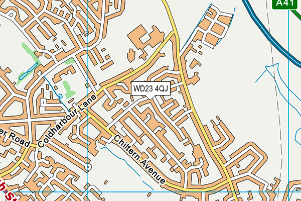WD23 4QJ map - OS VectorMap District (Ordnance Survey)