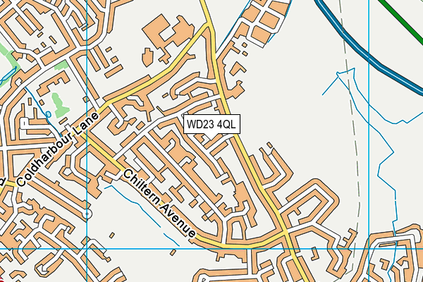 WD23 4QL map - OS VectorMap District (Ordnance Survey)