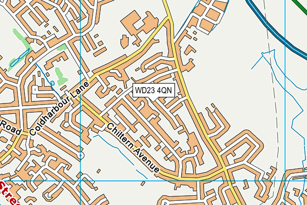 WD23 4QN map - OS VectorMap District (Ordnance Survey)