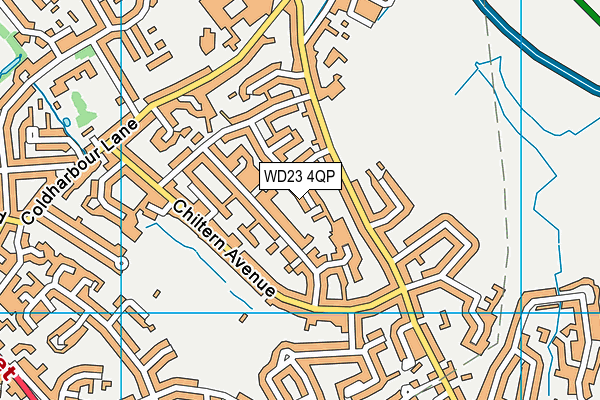 WD23 4QP map - OS VectorMap District (Ordnance Survey)