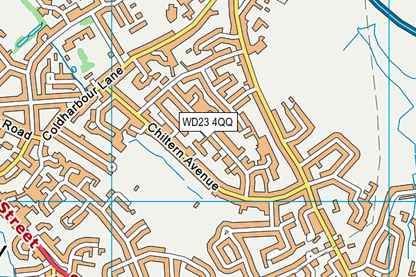 WD23 4QQ map - OS VectorMap District (Ordnance Survey)