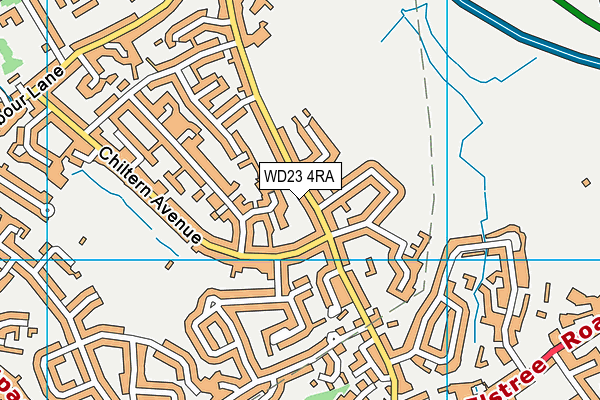 WD23 4RA map - OS VectorMap District (Ordnance Survey)