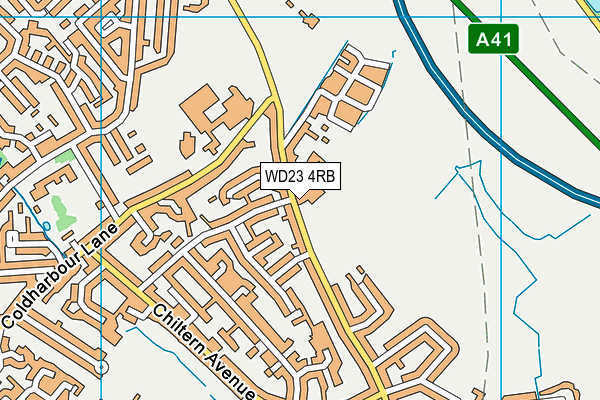 WD23 4RB map - OS VectorMap District (Ordnance Survey)