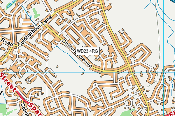 WD23 4RG map - OS VectorMap District (Ordnance Survey)
