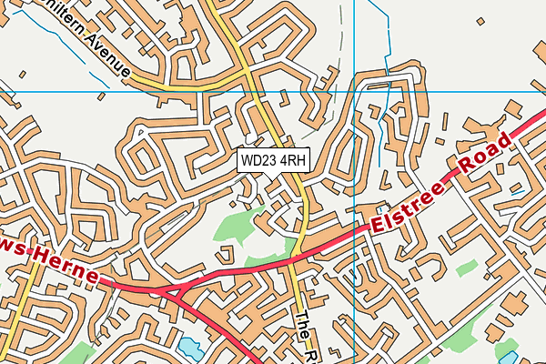 WD23 4RH map - OS VectorMap District (Ordnance Survey)