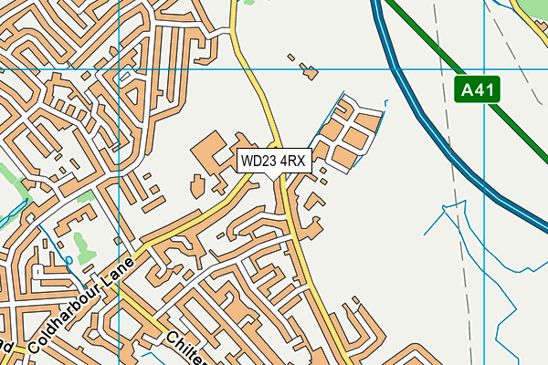 WD23 4RX map - OS VectorMap District (Ordnance Survey)