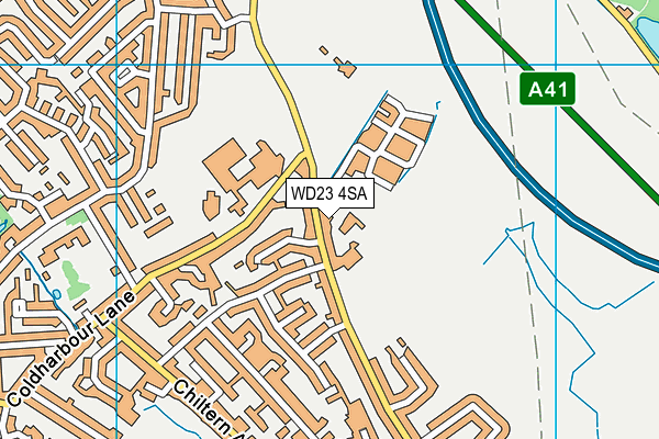 WD23 4SA map - OS VectorMap District (Ordnance Survey)
