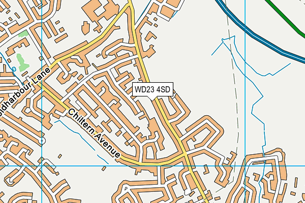 WD23 4SD map - OS VectorMap District (Ordnance Survey)