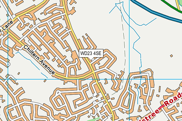 WD23 4SE map - OS VectorMap District (Ordnance Survey)