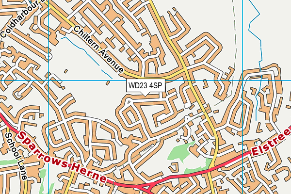 WD23 4SP map - OS VectorMap District (Ordnance Survey)