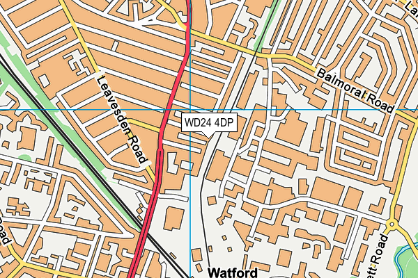 WD24 4DP map - OS VectorMap District (Ordnance Survey)