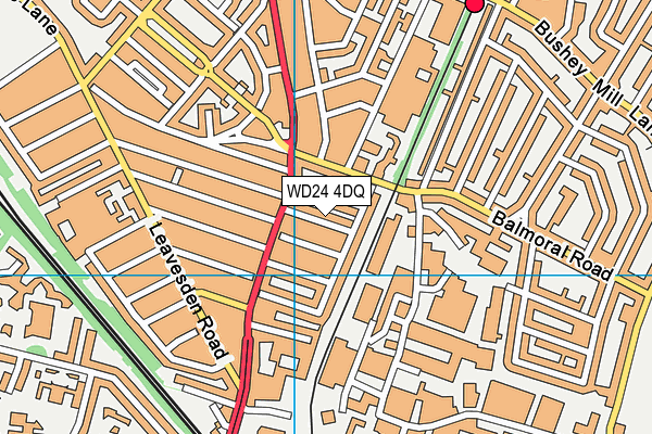 WD24 4DQ map - OS VectorMap District (Ordnance Survey)