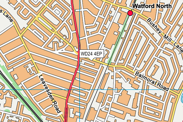 WD24 4EP map - OS VectorMap District (Ordnance Survey)