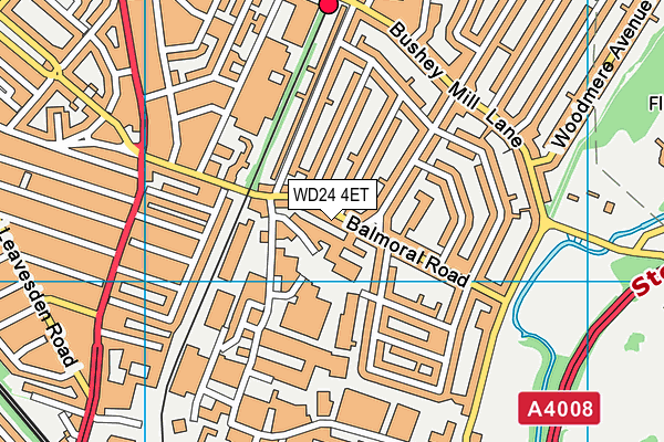 WD24 4ET map - OS VectorMap District (Ordnance Survey)