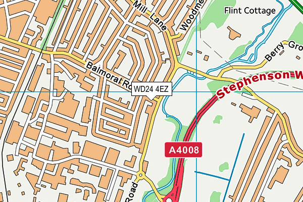 WD24 4EZ map - OS VectorMap District (Ordnance Survey)