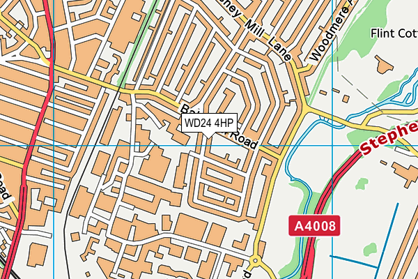 WD24 4HP map - OS VectorMap District (Ordnance Survey)