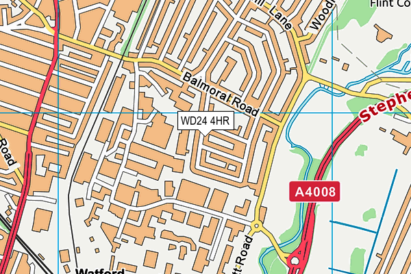 WD24 4HR map - OS VectorMap District (Ordnance Survey)