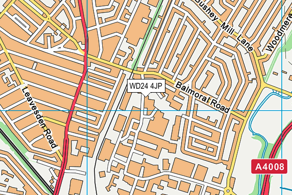 WD24 4JP map - OS VectorMap District (Ordnance Survey)