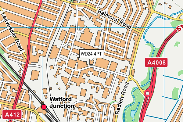The Watford UTC map (WD24 4PT) - OS VectorMap District (Ordnance Survey)