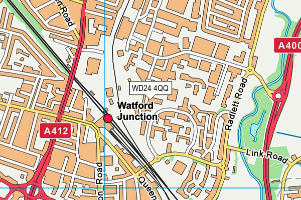 WD24 4QQ map - OS VectorMap District (Ordnance Survey)