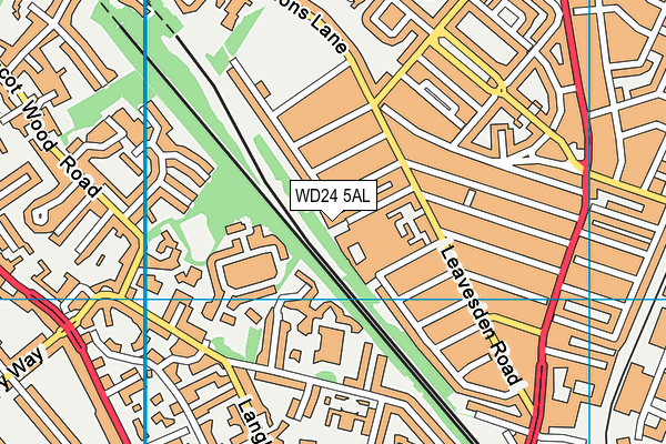 WD24 5AL map - OS VectorMap District (Ordnance Survey)