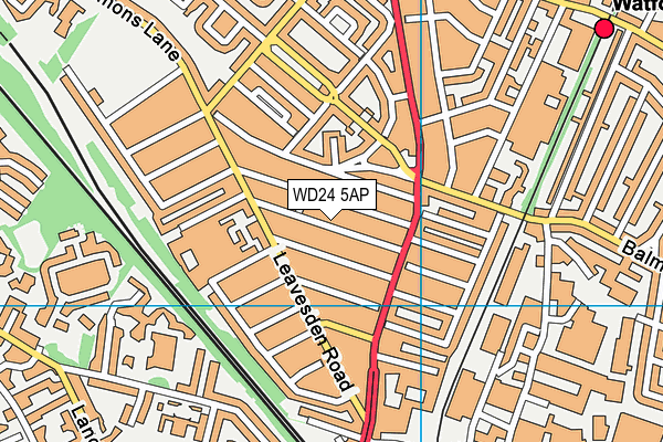 WD24 5AP map - OS VectorMap District (Ordnance Survey)