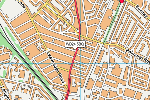 WD24 5BQ map - OS VectorMap District (Ordnance Survey)