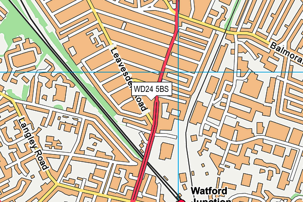 WD24 5BS map - OS VectorMap District (Ordnance Survey)